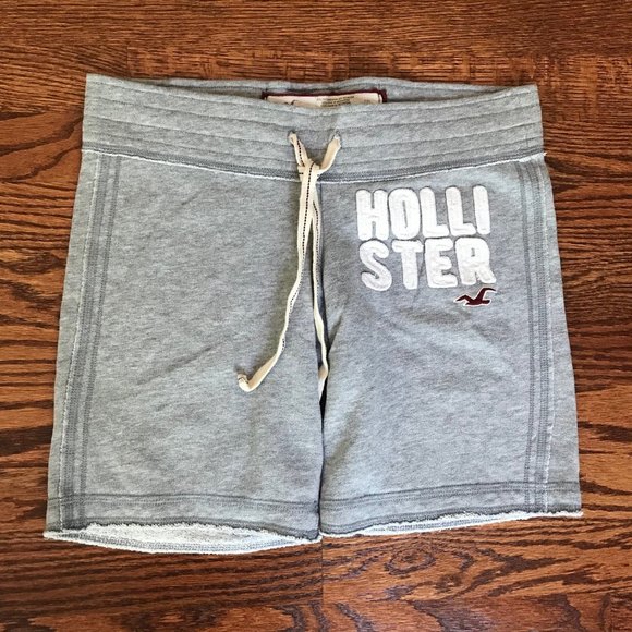 HOLLISTER Shorts with Embroidered Logo Women Sz XS Color Gray - Picture 1 of 3
